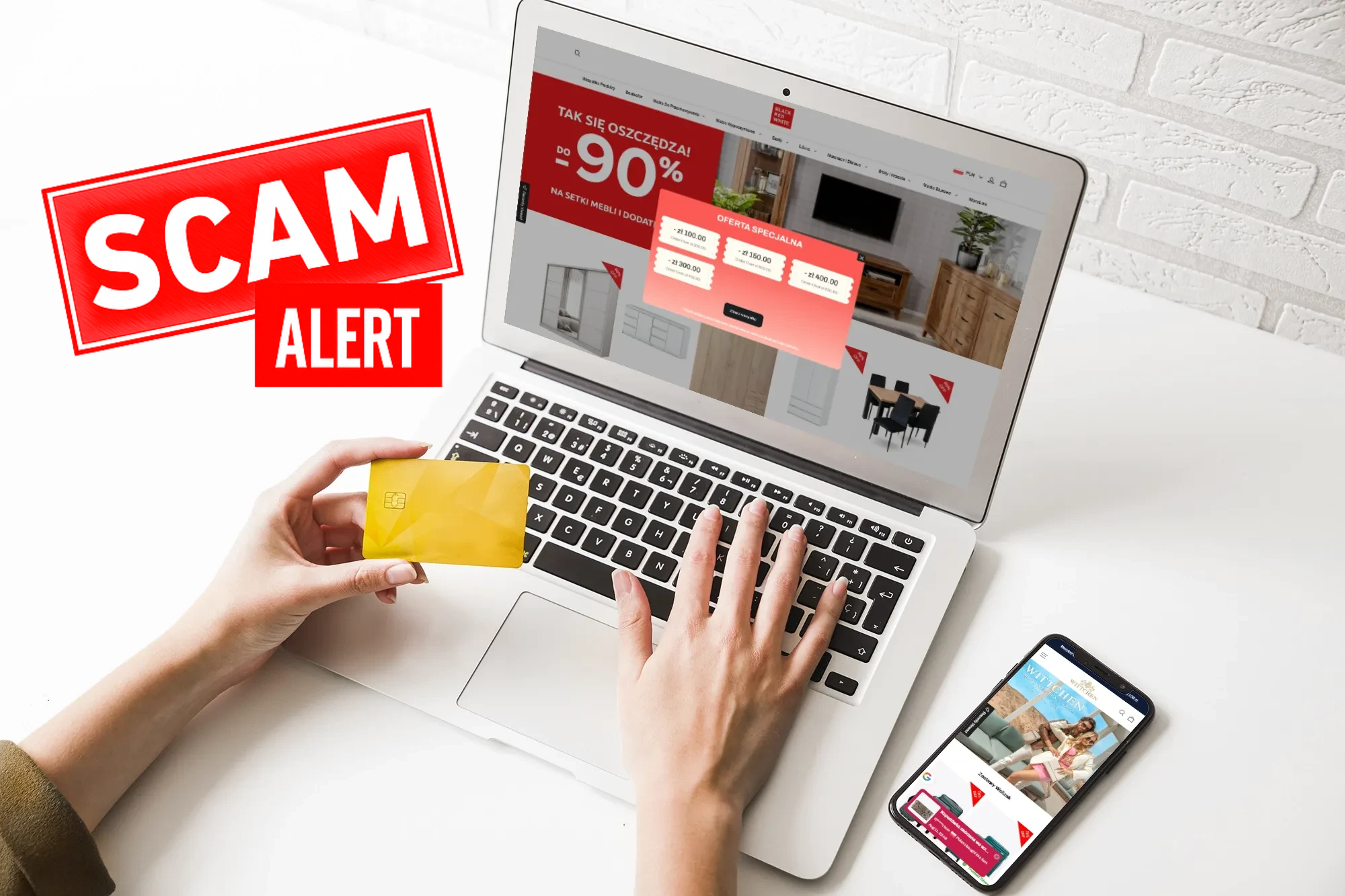 fake reviews vapes shop, fałszywe opinie sklep internetowy, oszustwo recenzje online, symbol ostrzeżenia zakupy online - Fałszywe sklepy w nowej wersji – legalna płatność w rękach oszustów!