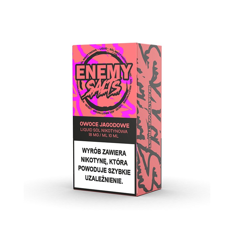 Smaki e-papierosa owoce, jagody arbuz mentol vape, owocowe liquidy do vape, popularne smaki jednorazówek - Enemy Salts Owoce Jagodowe 18 mg/ml 10 ml - Liquider Store