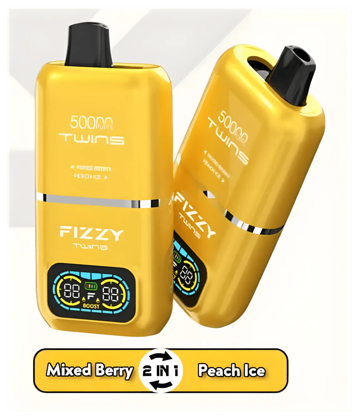 Bang Blaze 40000 Dual Smak, Fizzy Twins Dwusmakowe 50000 Puffs, e-papierosy z dwoma smakami - FIZZY TWINS 50000 Puff: Podwójny Smak, Nieograniczona Wolność!