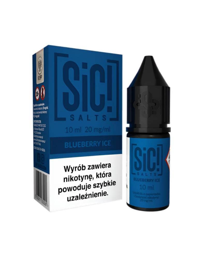 zamrożone borówki lód, jagody szron mroźny, ekstremalny smak ice vape, zimne owoce e-liquid - SIC! Salts Blueberry Ice 20 mg - Orzeźwiająca Jagoda z Lodem