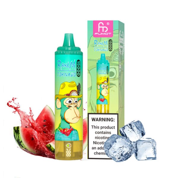 smak Watermelon Ice vape, e-papieros arbuz z lodem, orzeźwiający smak vape - Watermelon Ice RandM Tornado 15000 Puffs Cena hurtowa E Vaper ...