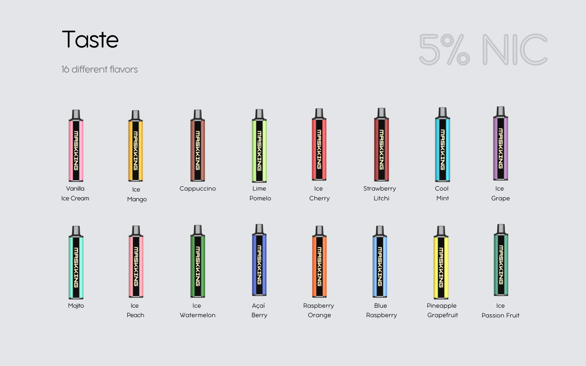 Maskking - Maskking Super CC – Stylish Disposable Vape with 2500puffs ...