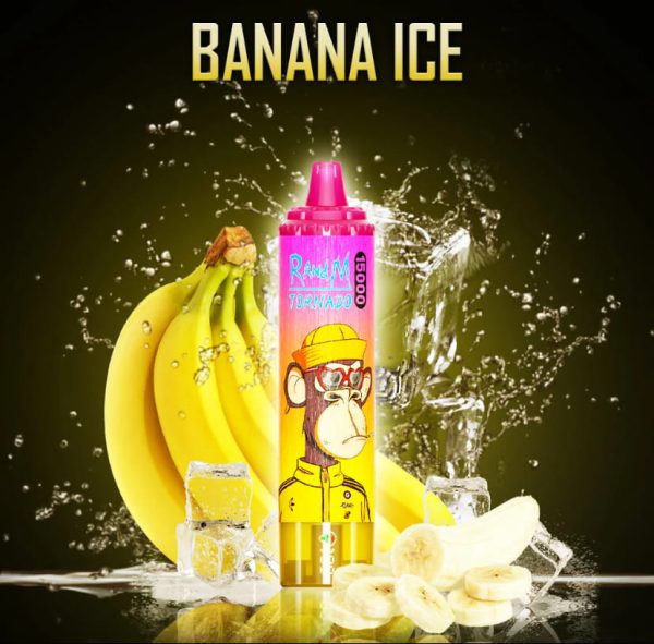 dojrzały banan ciekły azot, mrożony owocowy smak vape, intensywny smak banana e-papieros - Randm 15000 puffs 5% smak ✓Banana Ice ✓ - Crystal /Tornado ...