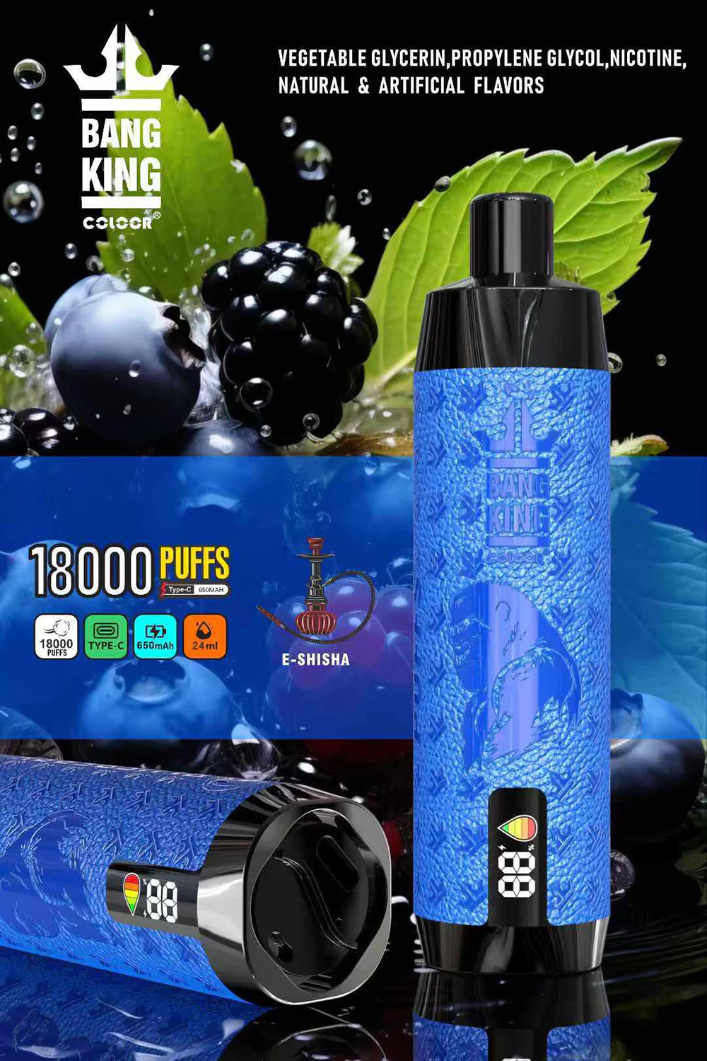 płatność przy odbiorze vape, bezpieczne zakupy internetowe, zaufanie sklep online e-papierosy - Bang King Crown Bar 18000 Puffs 18k Hurtownia Akumulatory ...