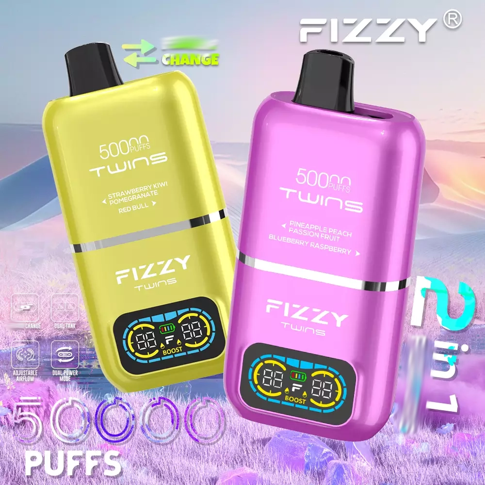 oszczędność pieniędzy vaping, tanie chmurzenie, Fizzy Twins koszt dzienny, rachunek oszczędności e-papieros - Fizzy Twins 50000 Puffs Jednorazowy Vape - VapePL