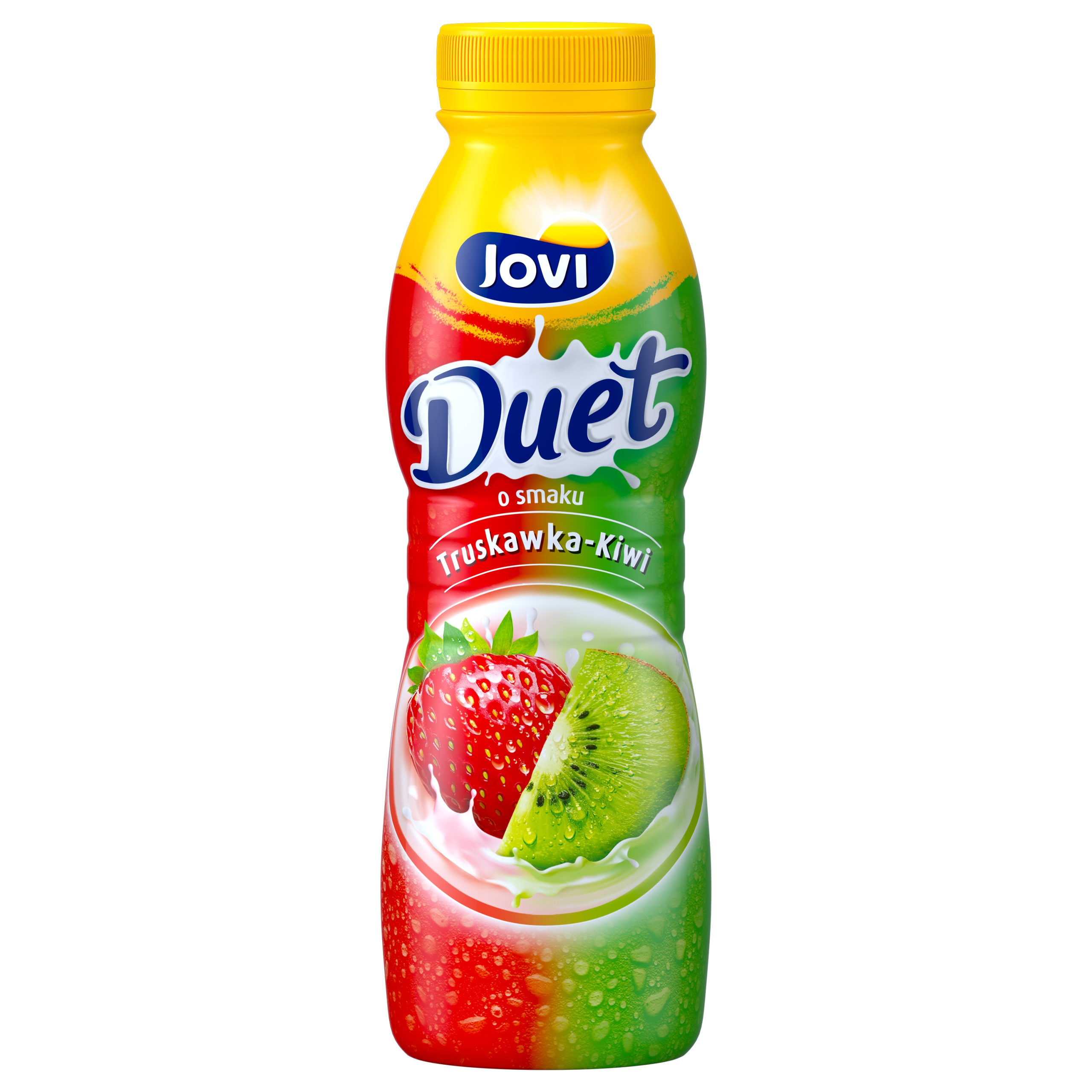 świeże truskawki i kiwi, owocowy duet vape, naturalny smak truskawka kiwi, kompozycja owocowa - Jogurt pitny Jovi Duet truskawka i kiwi 350g (5903767000687 ...