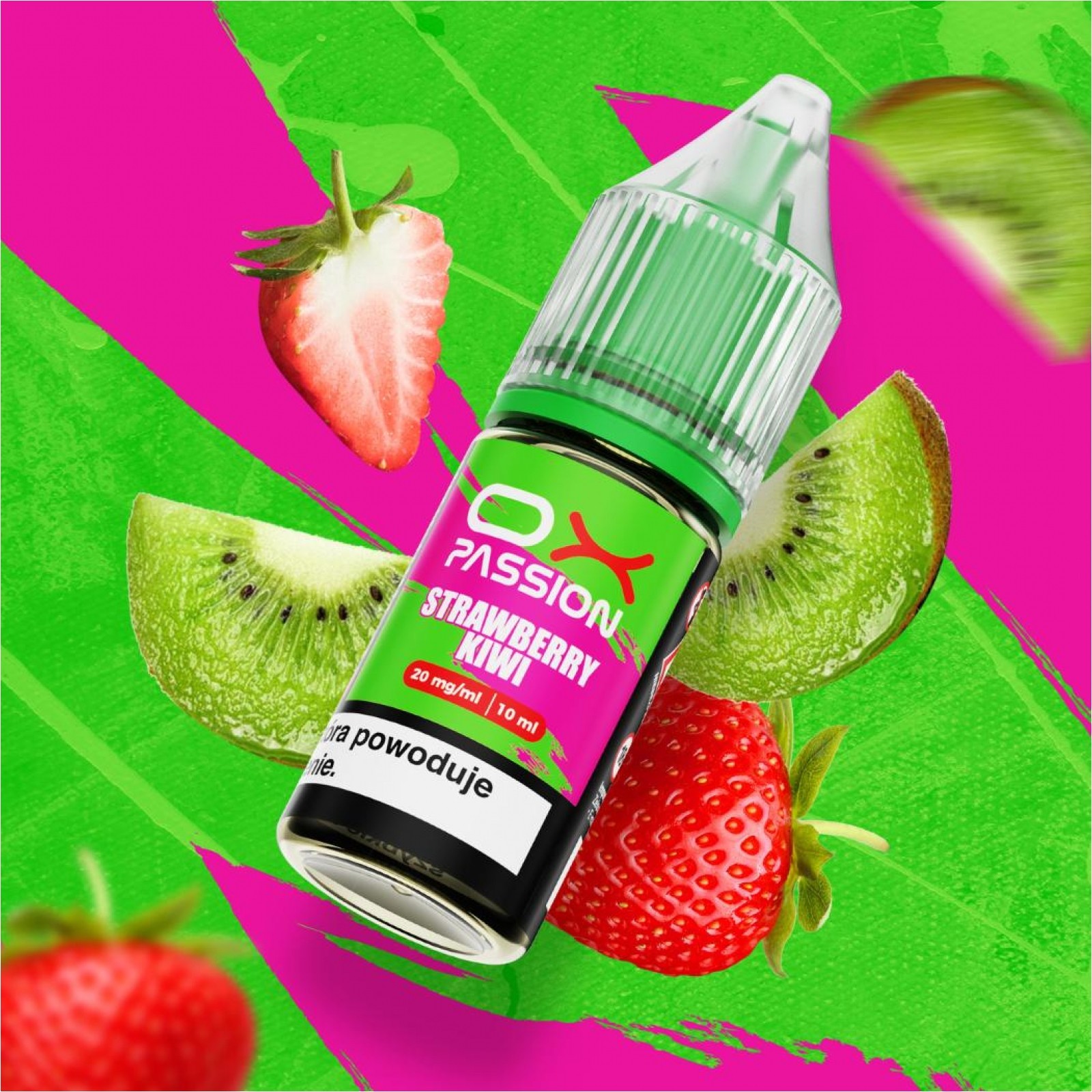 Strawberry Kiwi smak vape, agresywny truskawka kiwi, kwaśne kiwi e-liquid, lodowate orzeźwienie vape, XCOR Dubai Night smak - Liquid OXVA OX Passion Strawberry Kiwi 10ml - e-papierosy.pl