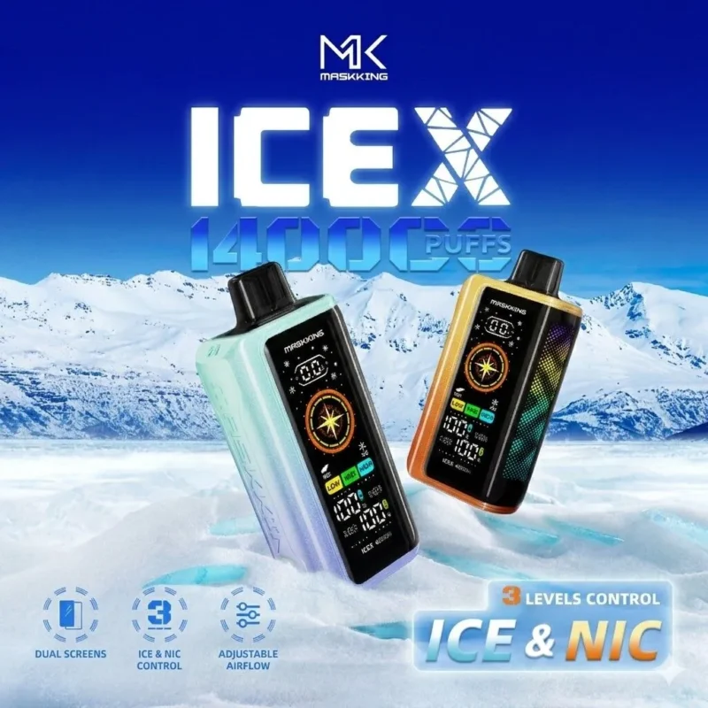 Maskking ICEX 40000 Puffs,e-papieros 40000 zaciągnięć,jednorazowy vape,regulacja smaku vape,sklep e-papierosy