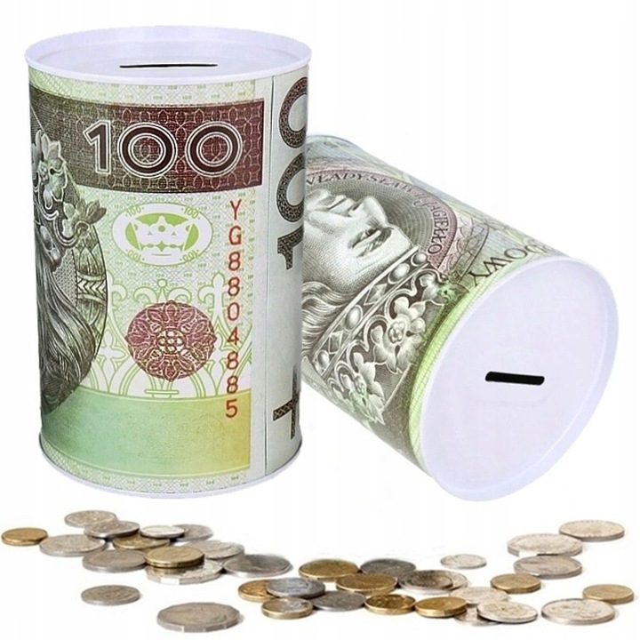 Oszczędzanie pieniędzy vape, stos monet banknotów, pieniądze na alkohol, koszty e-papierosa, oszczędności budżetowe - Os SKARBONKA METALOWA PUSZKA NA PIENIĄDZE BANKNOTY ZŁOTÓWKI ...