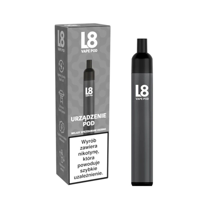 L8 Vape oryginał, podróbka e-papierosa, autentyczność vape, bezpieczny e-papieros, L8 Vape kod weryfikacyjny - Urządzenie L8 Vape Grey - kompaktowe rozwiązanie | Doctorvape.eu