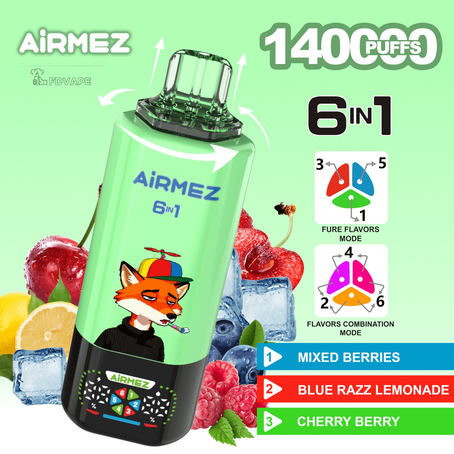 Airmez Fox Lux porównanie, e-papieros różnice, Airmez modele obok siebie, wybór vape 2026 - Airmez FOX 140000 140K Puffs 6 w 1 Smaki Jednorazowe Vape 0 ...