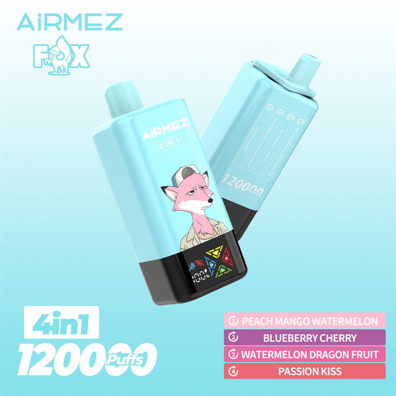 airmez-fox-4in1-120k_peach-mango-watermelon-blueberry-cherry-watermelon-dragon-fruit-passion-kiss