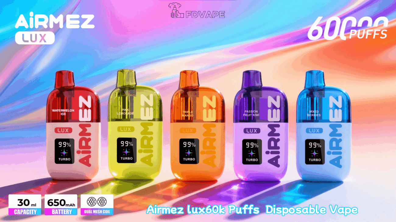 airmez lux 60000 puffs,jednorazówka 60000 zaciągnięć,e-papieros jednorazowy duża pojemność,ile kosztuje vape,sklep vape polska