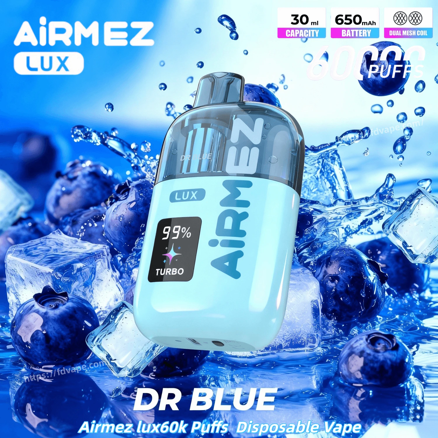 długotrwały e-papieros Airmez Lux, vape na 3-4 tygodnie, ile starcza jednorazówka, Airmez Lux czas użytkowania - Airmez lux 60000 60k Puffs Jednorazowy widoczny zbiornik ...