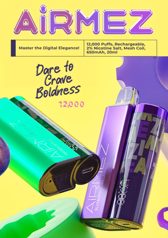 Airmez Fox 120000 Puffs,jednorazowy vape,najbardziej opłacalny e-papieros,długo działający vape,porównanie jednorazówek