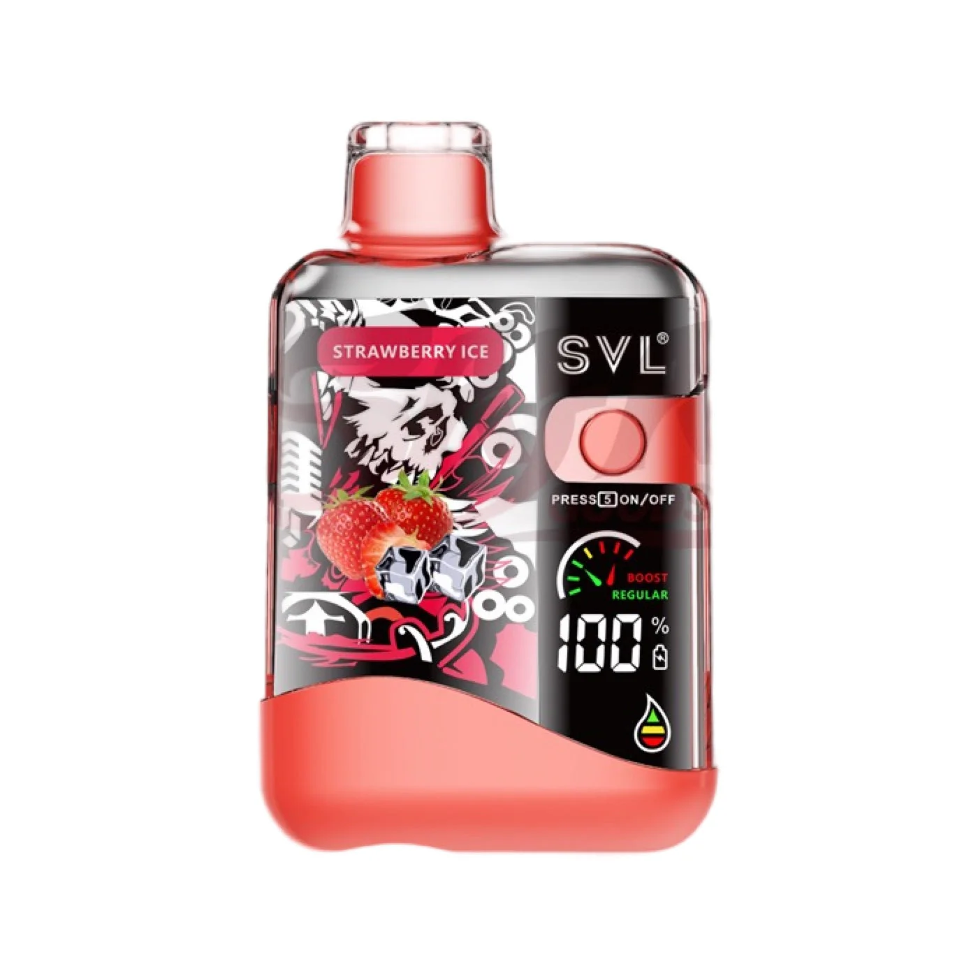 e-papieros smaki owocowe, vaping owoce, e-liquid truskawka arbuz jagoda, słodkie smaki vape - Jednorazowe e-papierosy Strawberry Ice – słodki i chłodny smak
