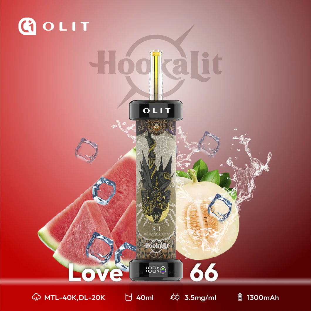 Love 66 smak shisha, egzotyczne owoce vape, arbuz melon marakuja mięta, profil smaku e-liquid - Love 66 - Olit 40K Shisha dla Smakowego Doświadczenia Wapowania