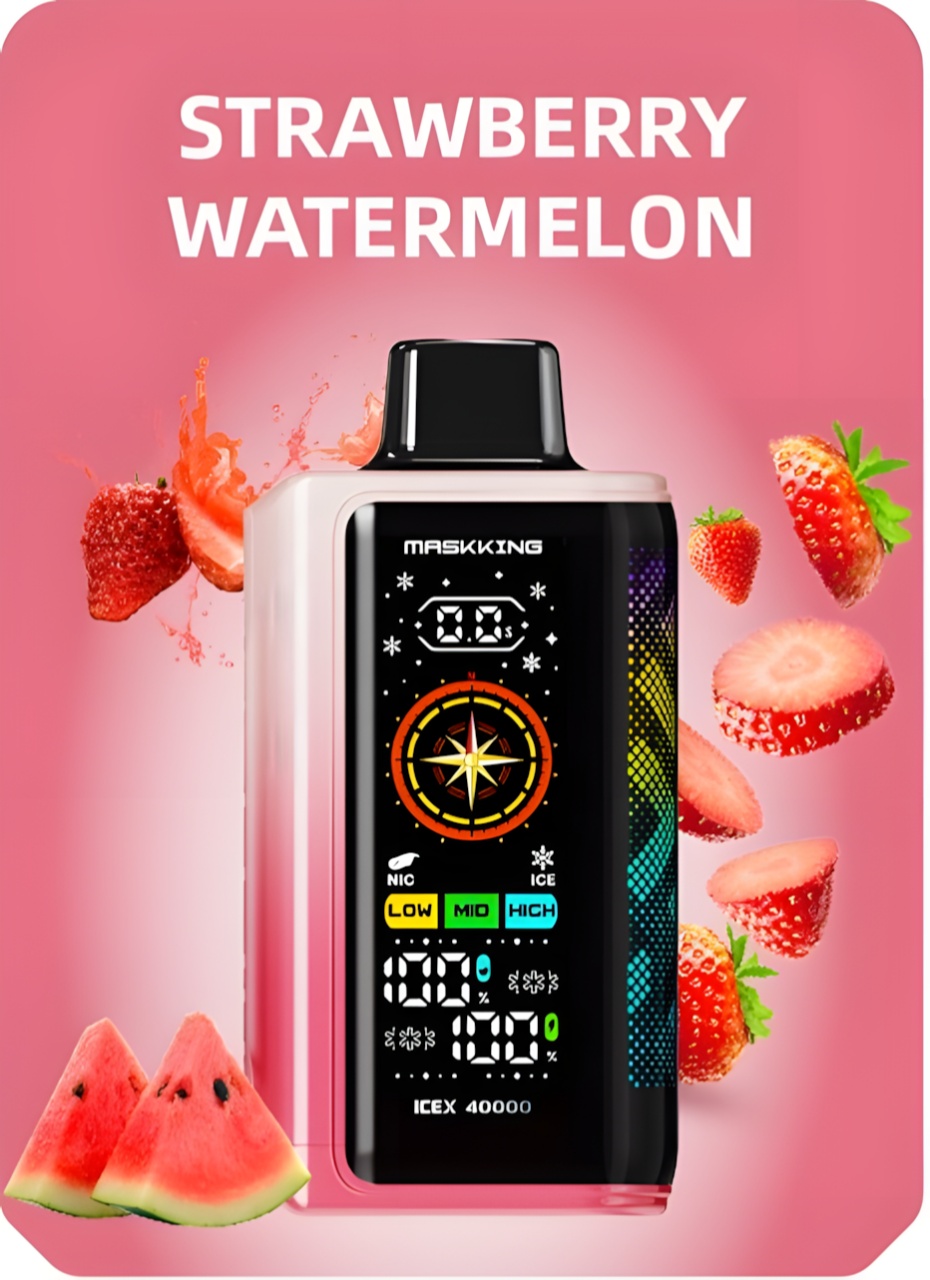 Maskking ICEX 40000, e-papieros truskawkowy arbuz lód, vape arktyczny brutal, zamrożony owoc e-papieros - Maskking ICEX 40000: Najlepszy Wybór 2026 - 40 000 Zaciągnięć