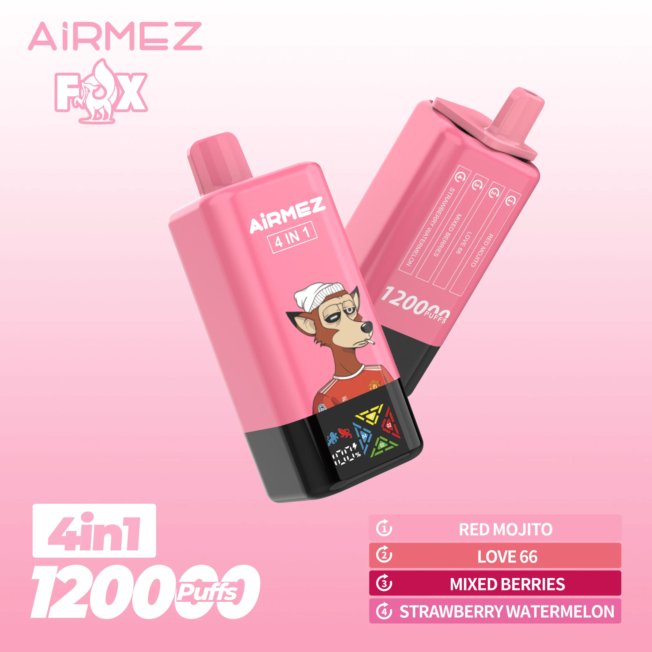 oryginalne e-papierosy, autentyczny vape Polska, VapePrime produkty, Airmez Fox 120k, Hifancy Space 50k - Airmez Fox 120000 120K Puffs Hurtowy Jednorazowy Vape