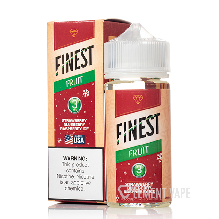 świeży smak liquidu vape, izolacja komór e-papierosa, soczyste smaki Strawberry Raspberry Blueberry On Ice, brak posmaku spalenizny, czystość smaku vape - Strawberry Blueberry Raspberry Ice - Finest E-Liquid - 100mL ...