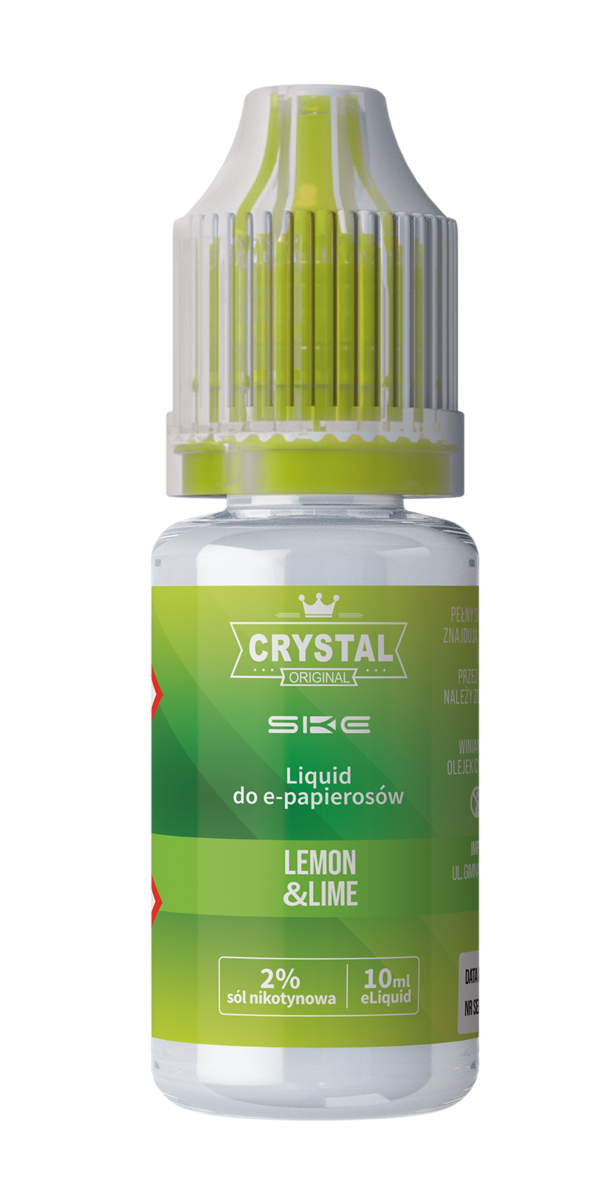 e-liquid cytrusowy, lemon lime vape, reakcja kwasu z grzałką e-papierosa - Crystal Liquid LEMON&LIME 22,50 zł netto