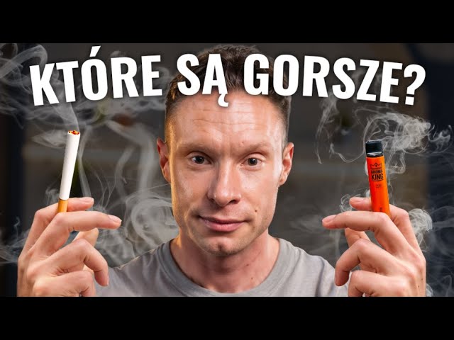 Wizualne porównanie pojedynczego e-papierosa jednorazowego (np. Airmez Tornado 25000) obok stosu paczek tradycyjnych papierosów, symbolizujące ich równoważność pod względem zużycia.